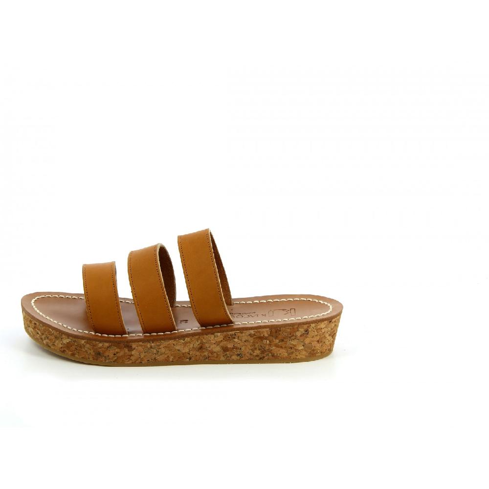 K.JACQUES CERNAY Sandales Compensées Cuir Pul Naturel