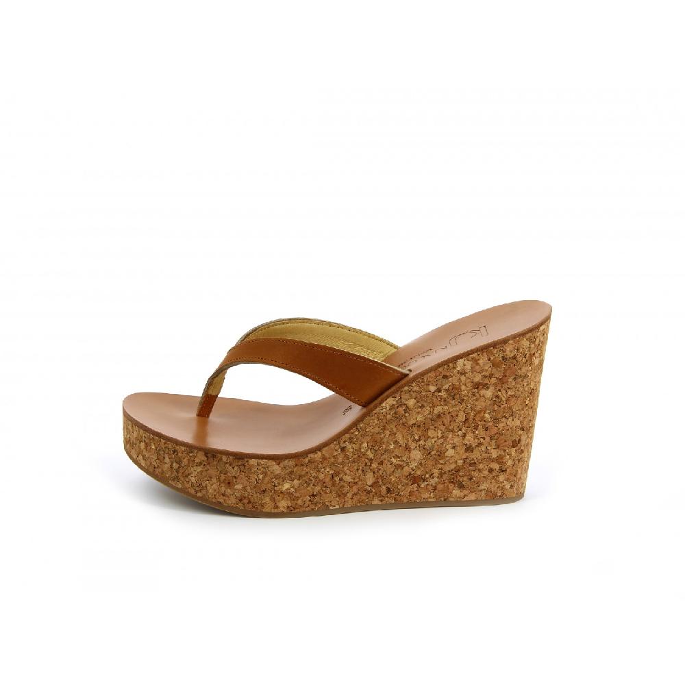 K.JACQUES CINERITE Sandales Compensées Cuir Pul Naturel