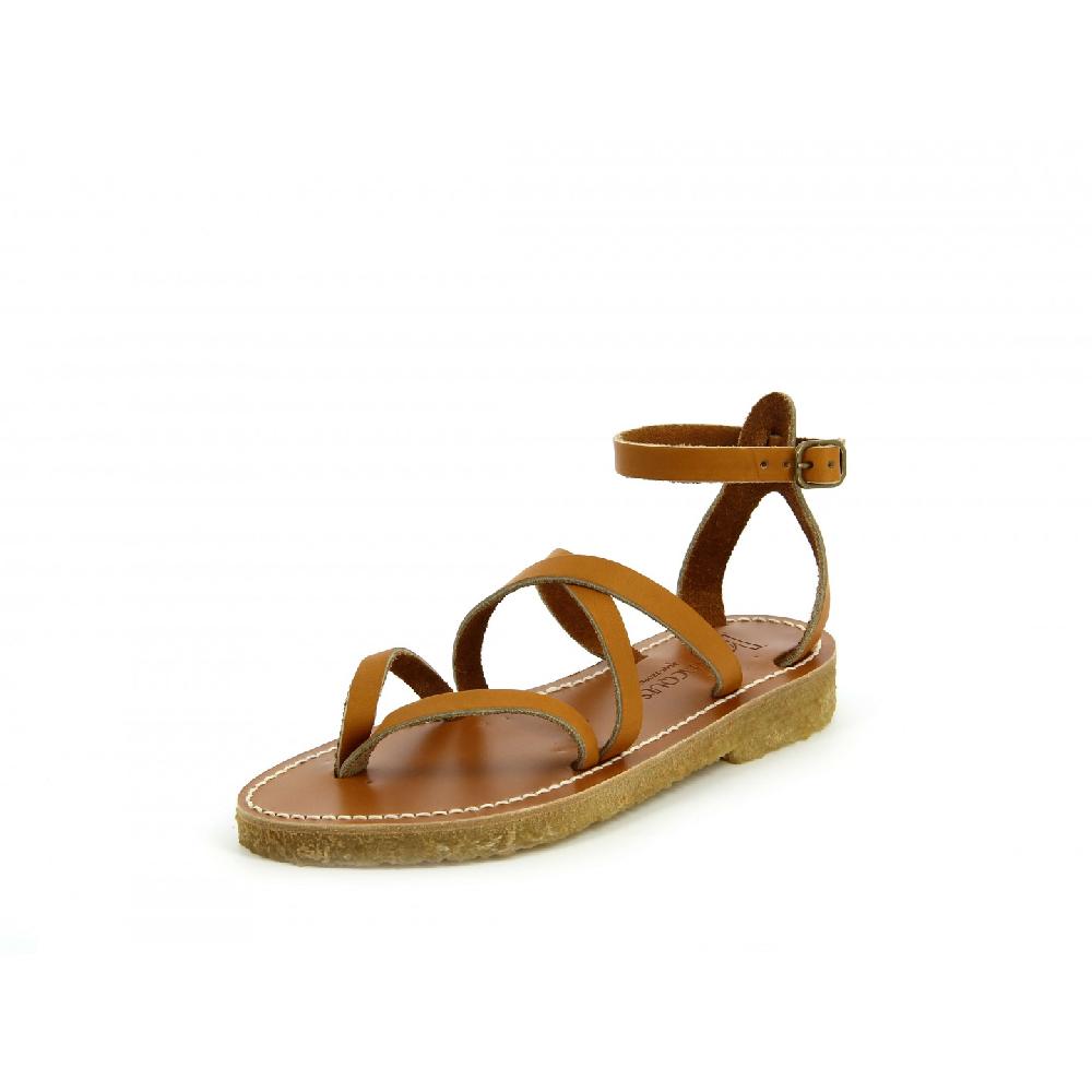 K.JACQUES EPICURE HEVEA Sandales plates Cuir Pul Naturel