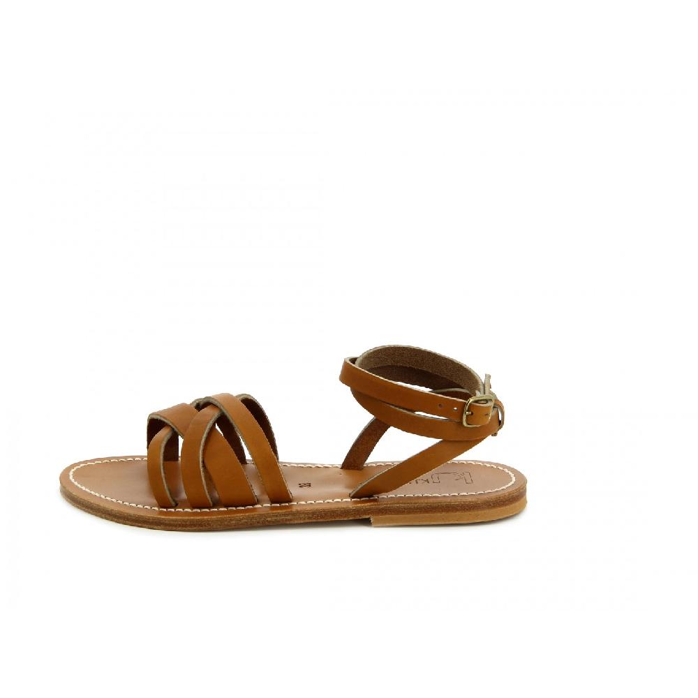 K.JACQUES GALAPAGOS Sandales Plates Cuir Pul Naturel
