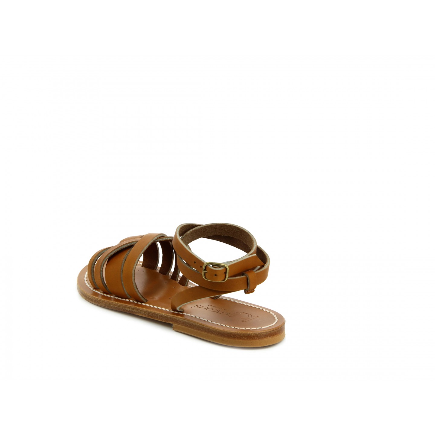 K.JACQUES GALAPAGOS Sandales Plates Cuir Pul Naturel