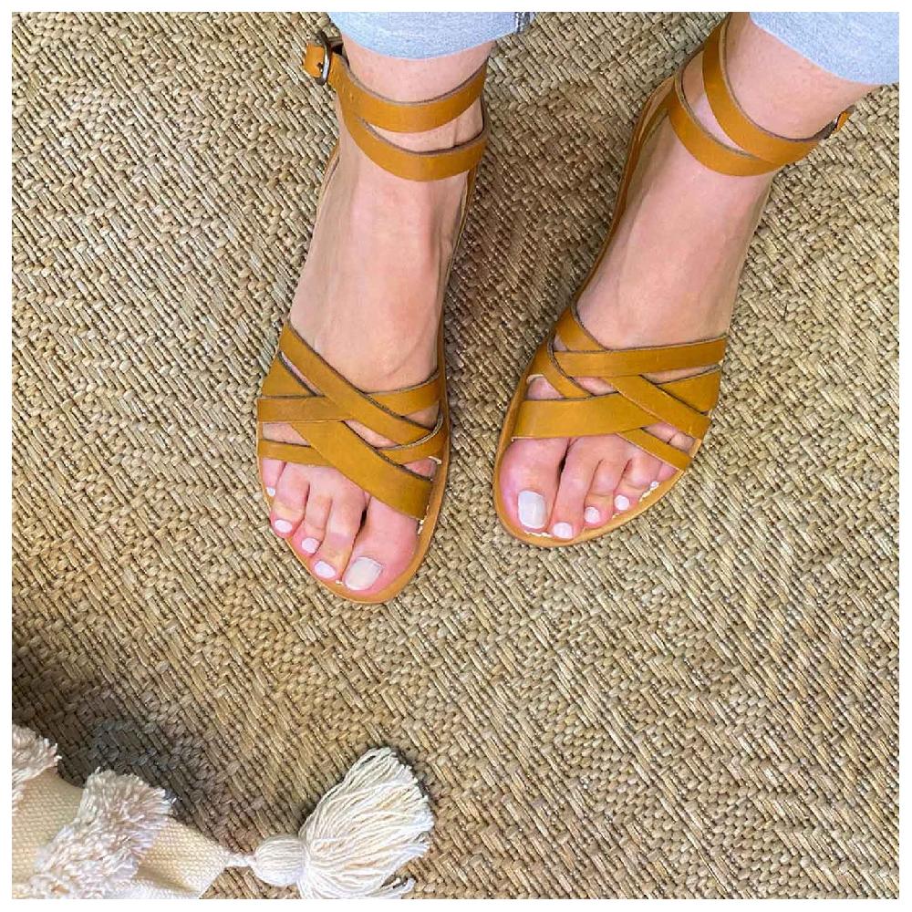 K.JACQUES GALAPAGOS Sandales Plates Cuir Pul Naturel
