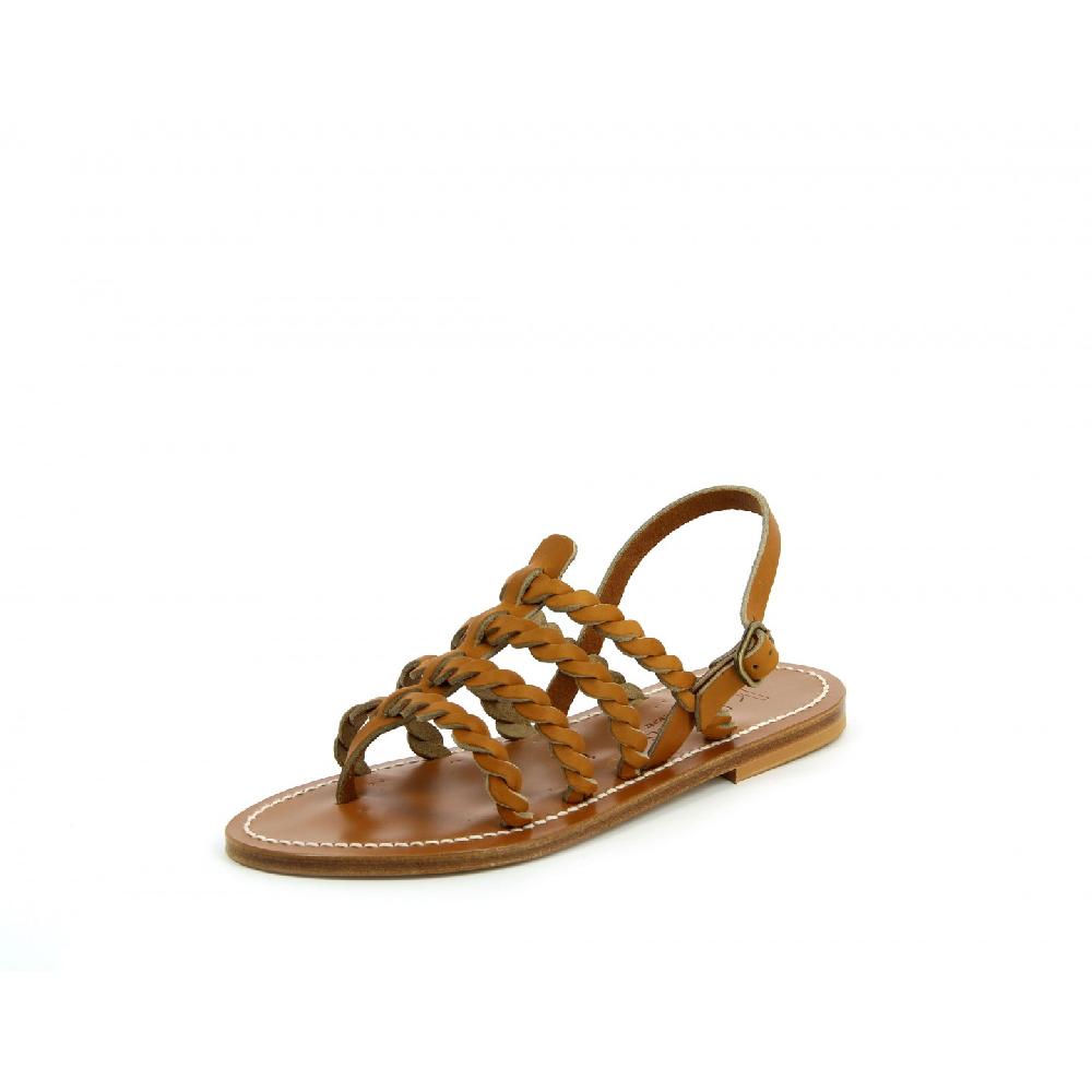K.JACQUES HERODOTE Sandales Plates Cuir Pul Naturel