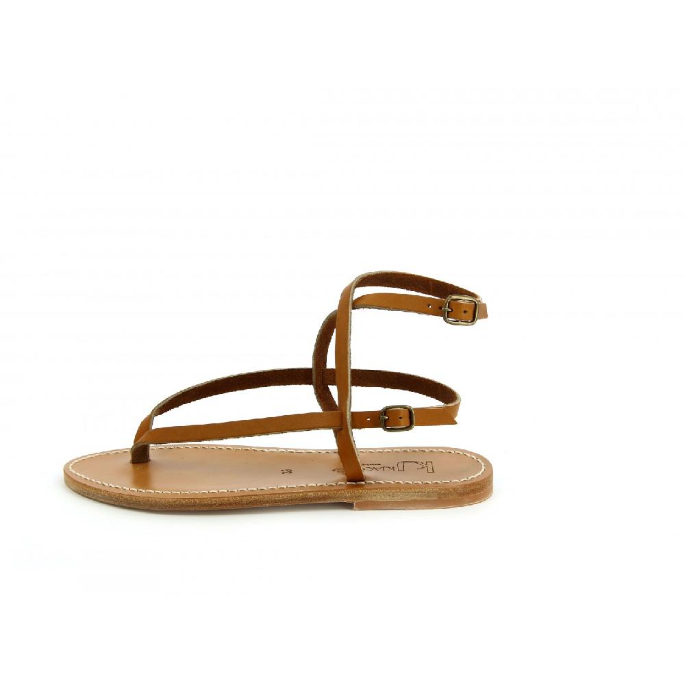 K.JACQUES ABAKO Sandales Plates Cuir Pul Noir