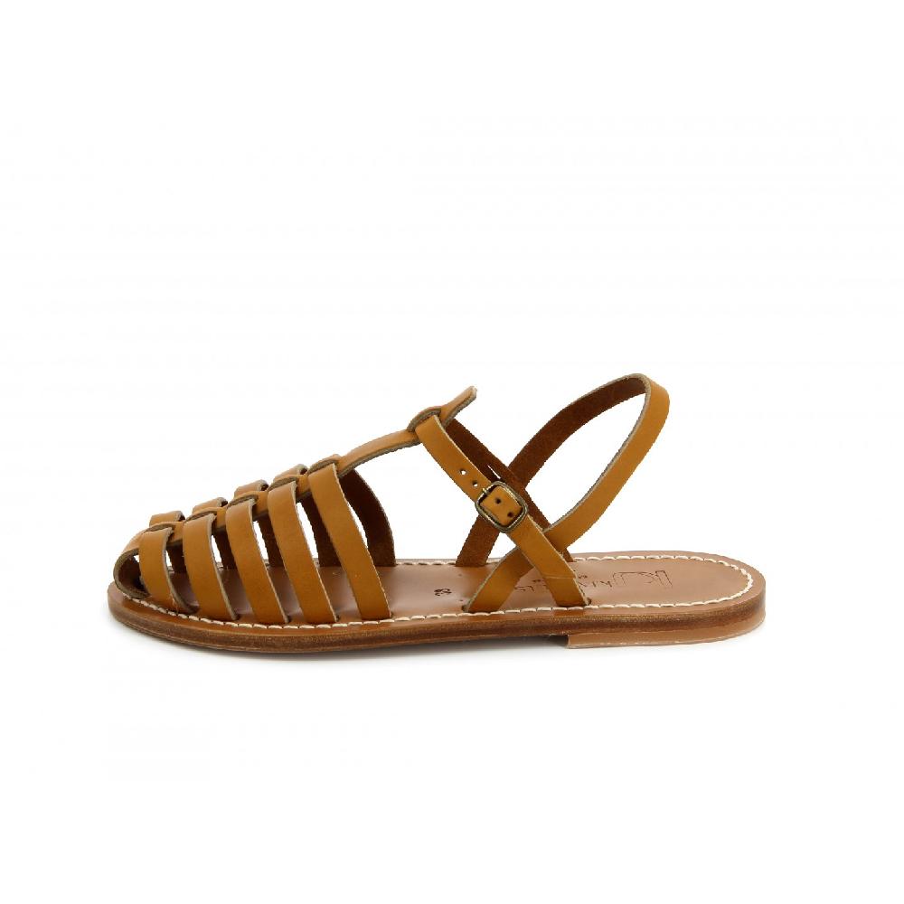 K.JACQUES ADRIEN Sandales Plates Cuir Pul Naturel