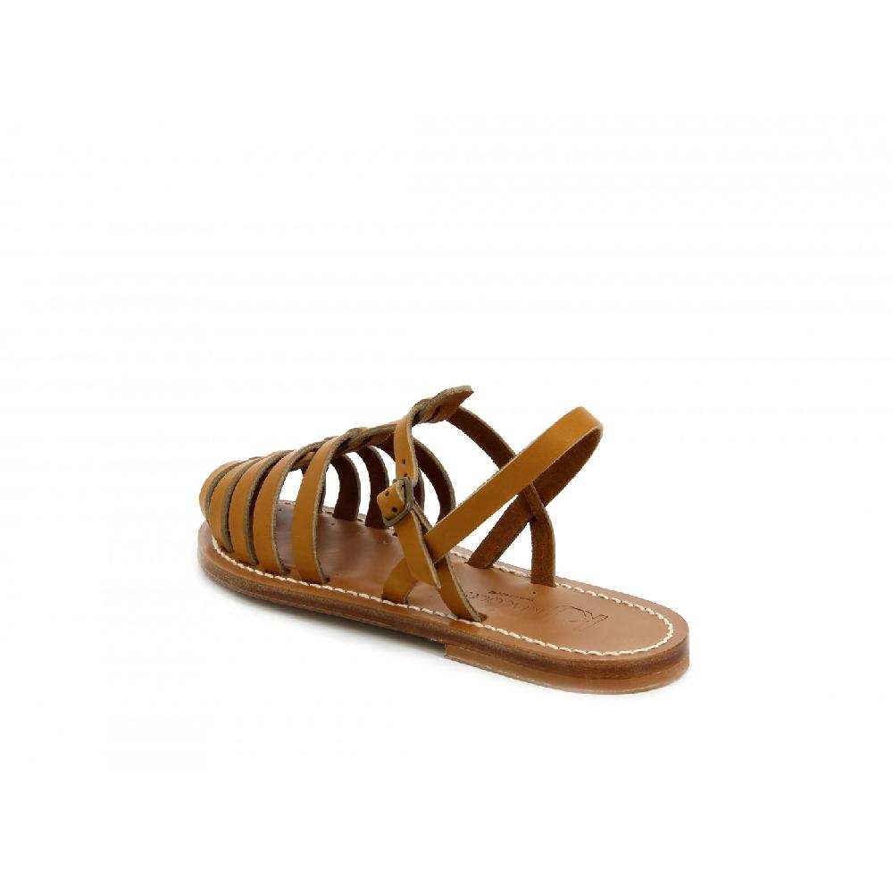 K.JACQUES ADRIEN Sandales Plates Cuir Pul Naturel
