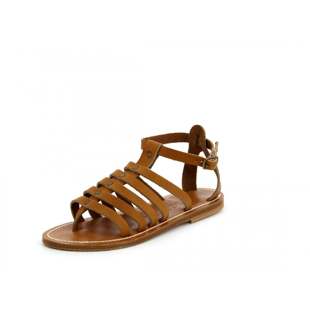 K.JACQUES AGOPOS Sandales Plates Cuir Pul Naturel