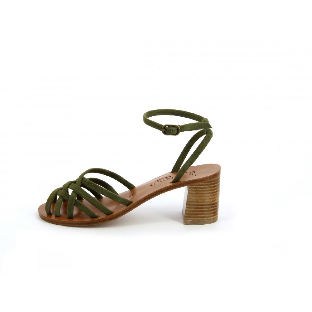 K.JACQUES AMARA Femme Cuir Velours Lichen