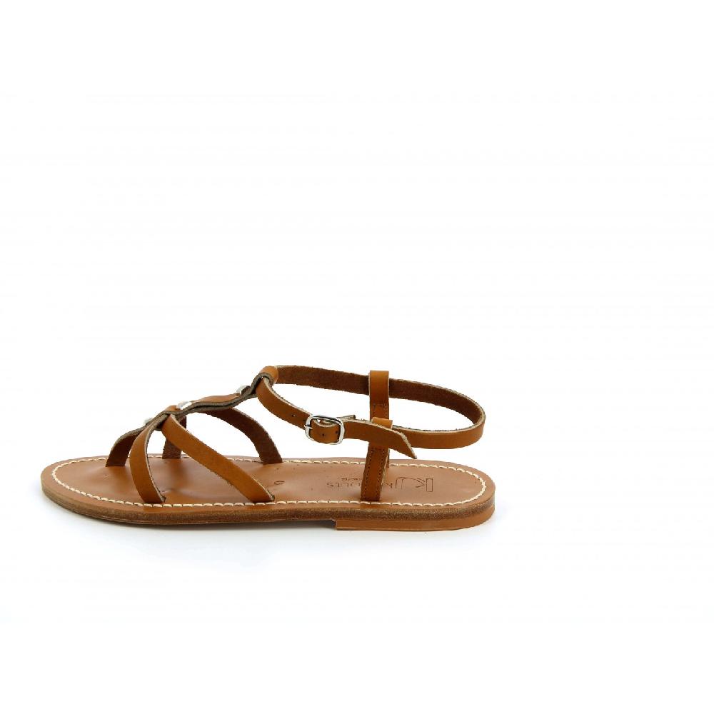 K.JACQUES ANNAPYR Sandales Plates Cuir Pul Naturel