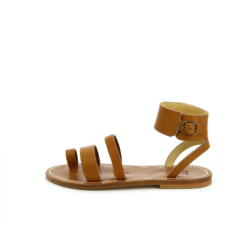 K.JACQUES ARES Sandales Plates Cuir Pul Naturel