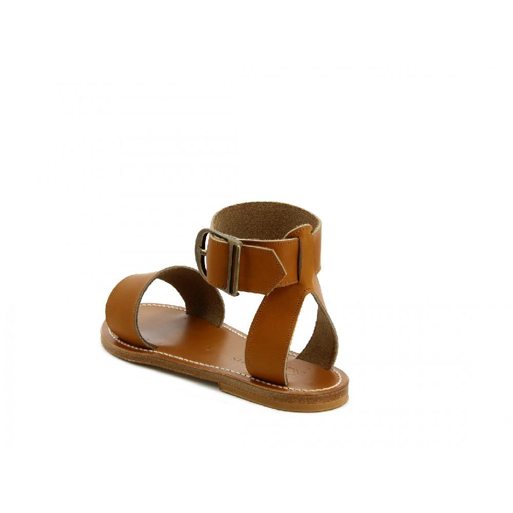K.JACQUES CARBET Sandales Plates Cuir Pul Naturel