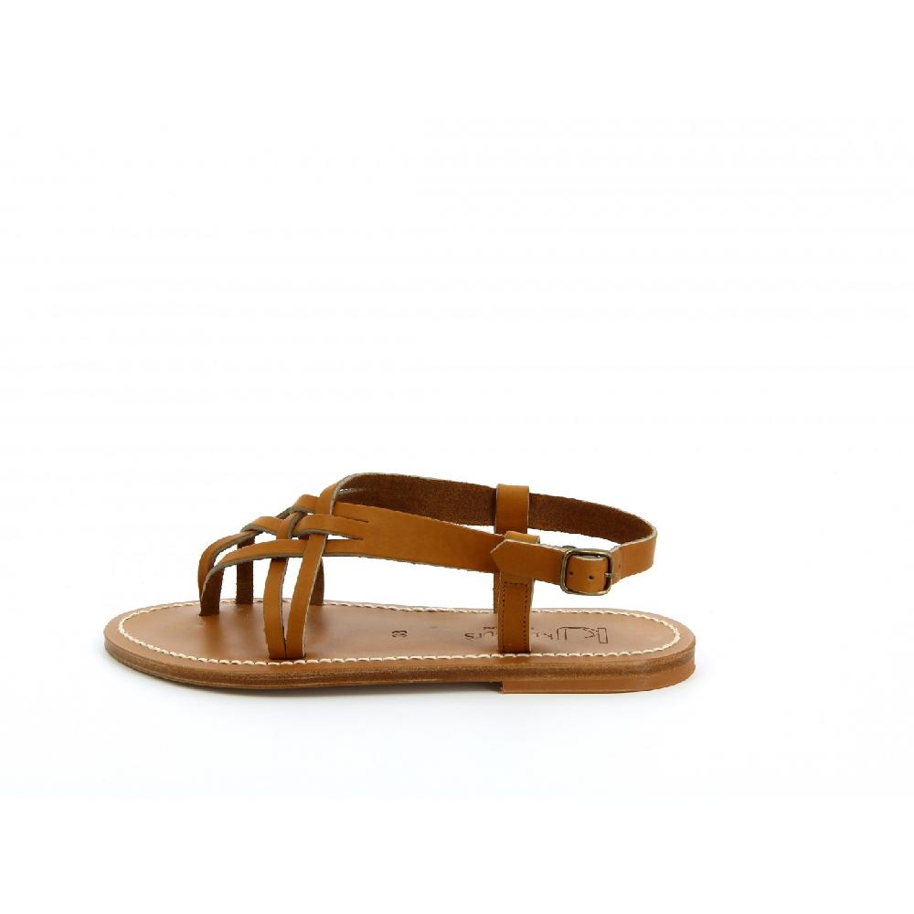 K.JACQUES CARMEL Sandales Plates Cuir Pul Naturel