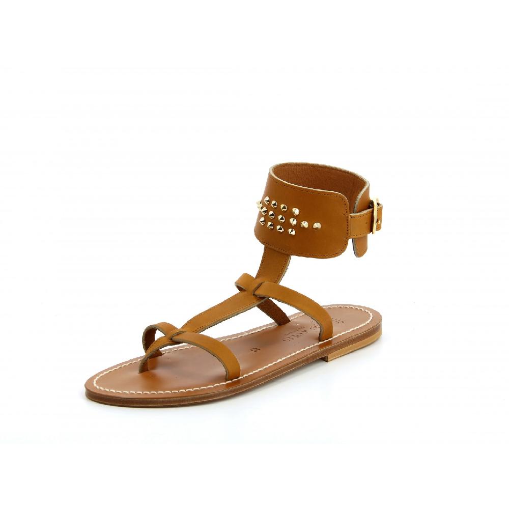 K.JACQUES CLIPPER Sandales Plates Cuir Pul Naturel