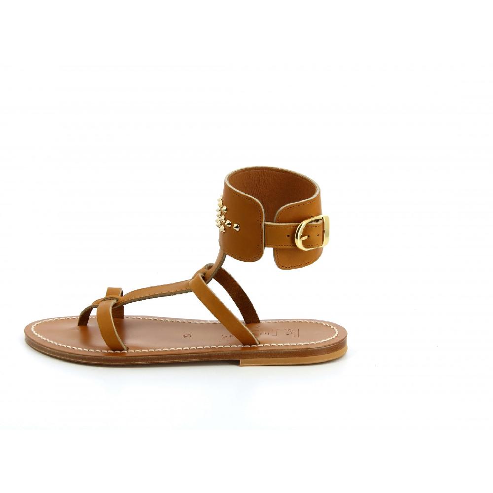 K.JACQUES CLIPPER Sandales Plates Cuir Pul Naturel