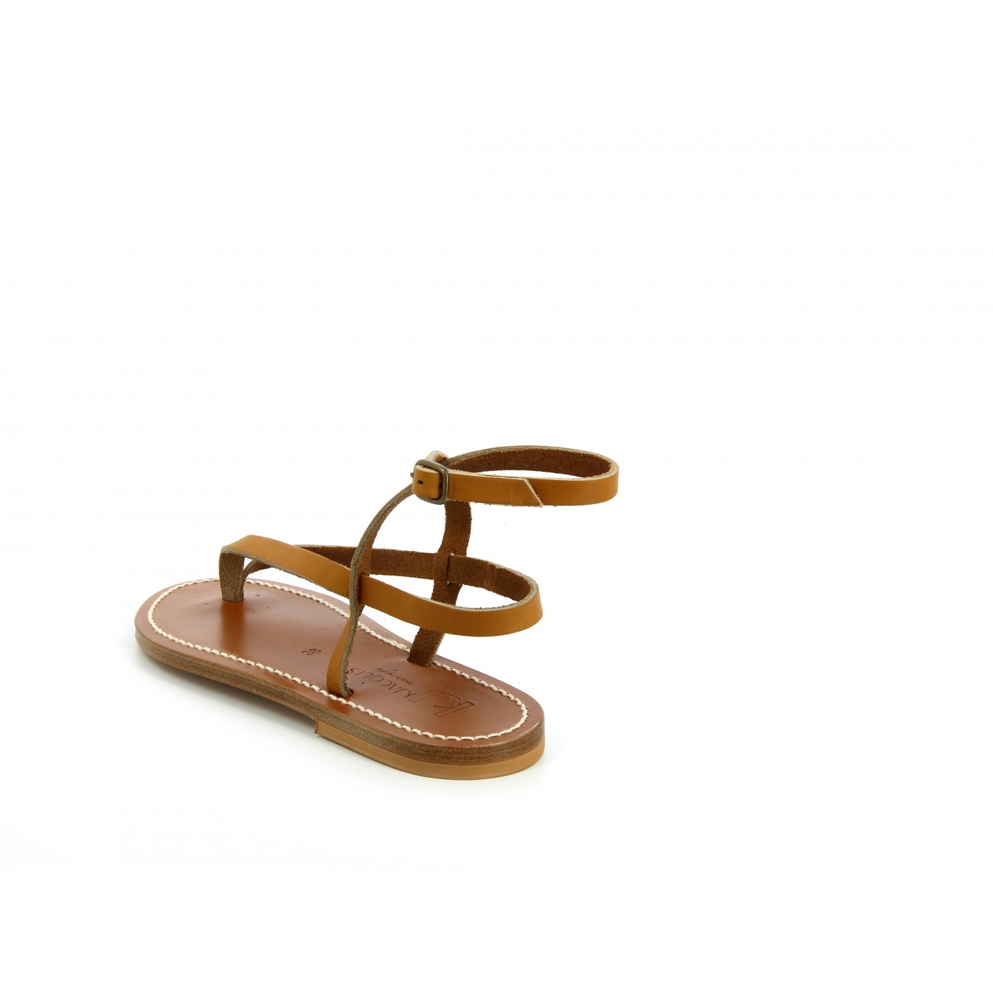 K.JACQUES DELTA Sandales Plates Cuir Pul Naturel
