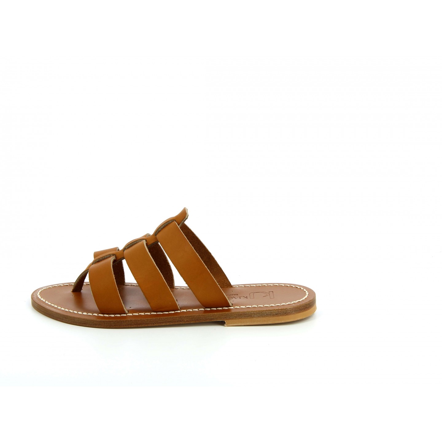 K.JACQUES DOLON Sandales Plates Cuir Pul Naturel