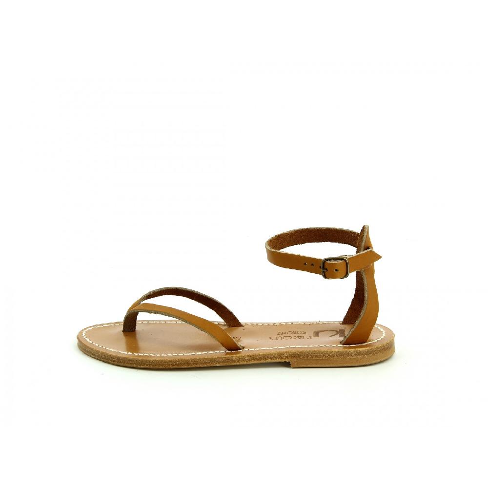 K.JACQUES DORANTE Sandales Plates Cuir Pul Naturel