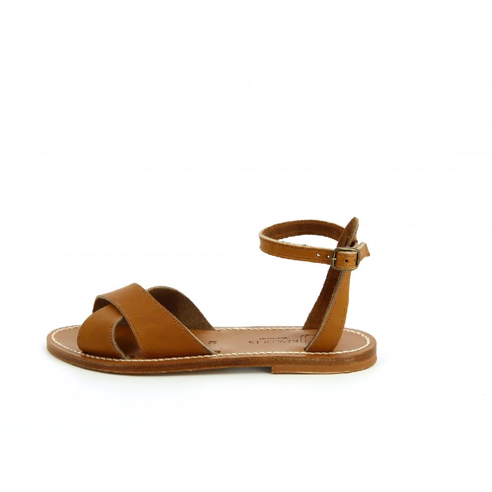 K.JACQUES DOTTIE Sandales Plates Cuir Pul Naturel