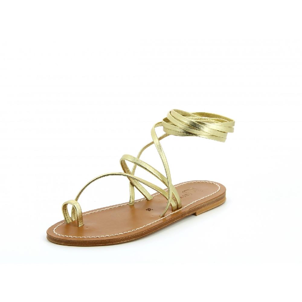 K.JACQUES ELLADA Sandales Plates Cuir Pul Naturel