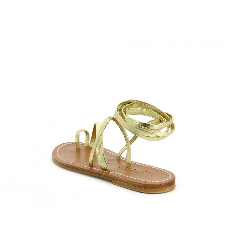 K.JACQUES ELLADA Sandales Plates Cuir Pul Naturel