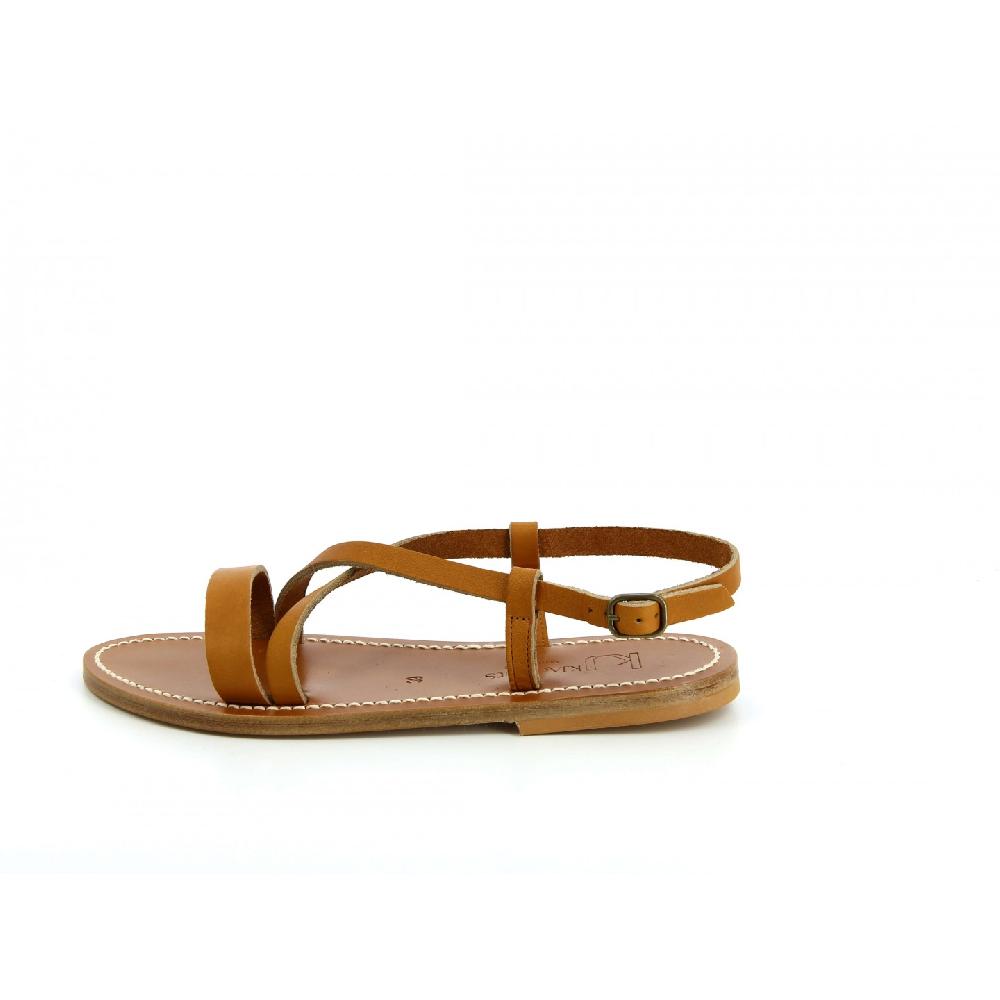 K.JACQUES FLAVIA Sandales Plates Cuir Pul Naturel