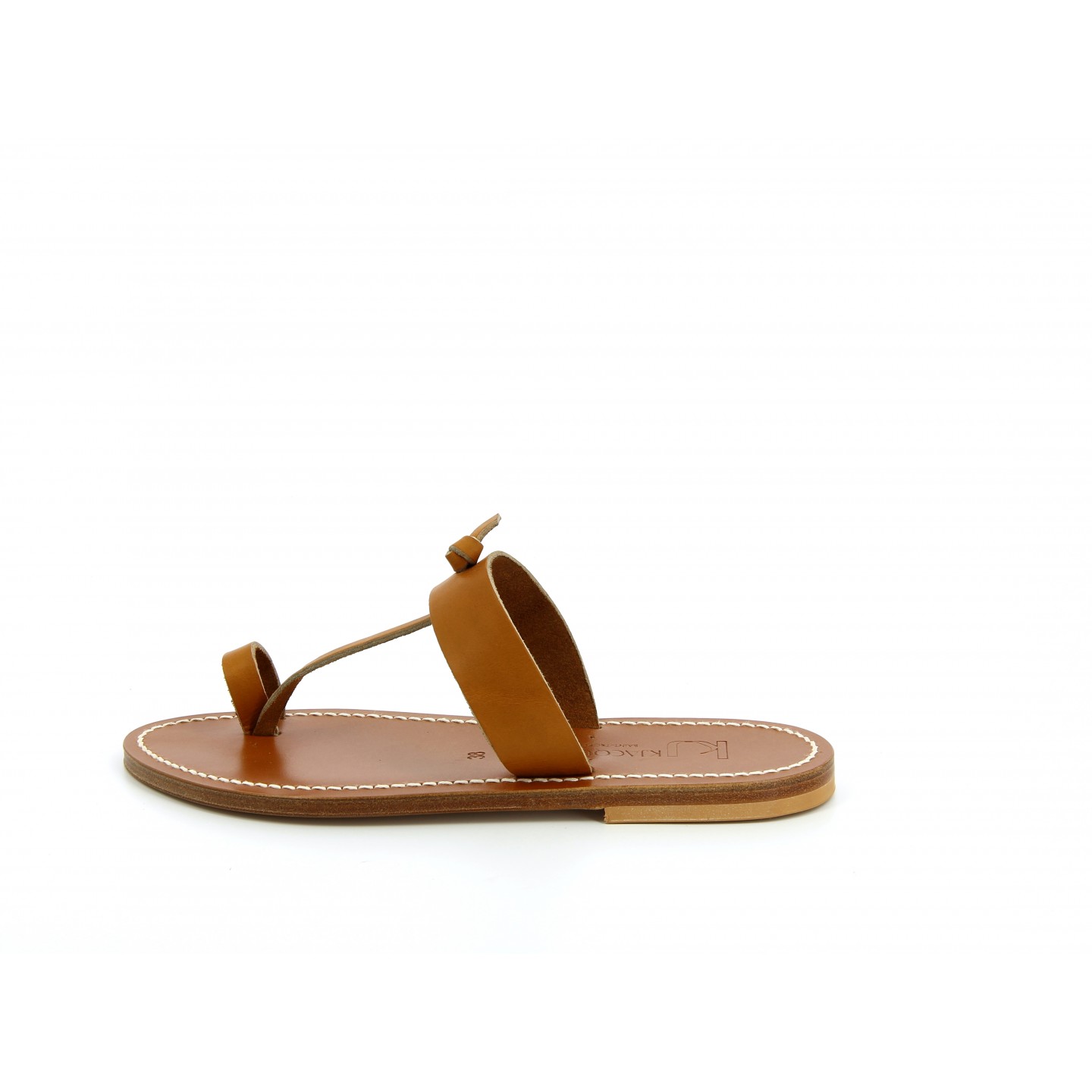 K.JACQUES GANGES Sandales Plates Cuir Pul Naturel