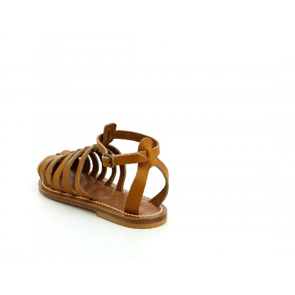K.JACQUES HELVETE Sandales Plates Cuir Pul Naturel