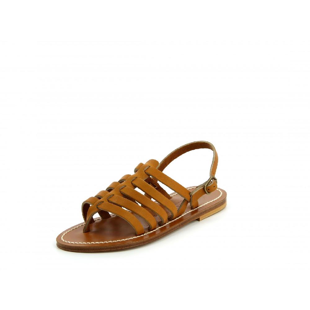 K.JACQUES HOMERE Sandales Plates Cuir Pul Naturel