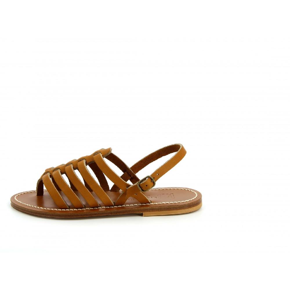 K.JACQUES HOMERE Sandales Plates Cuir Pul Naturel