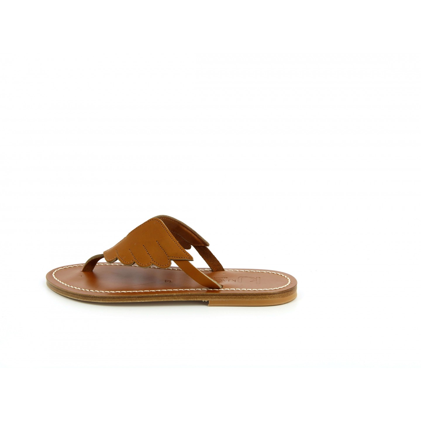 K.JACQUES ICARE Sandales Plates Cuir Pul Naturel
