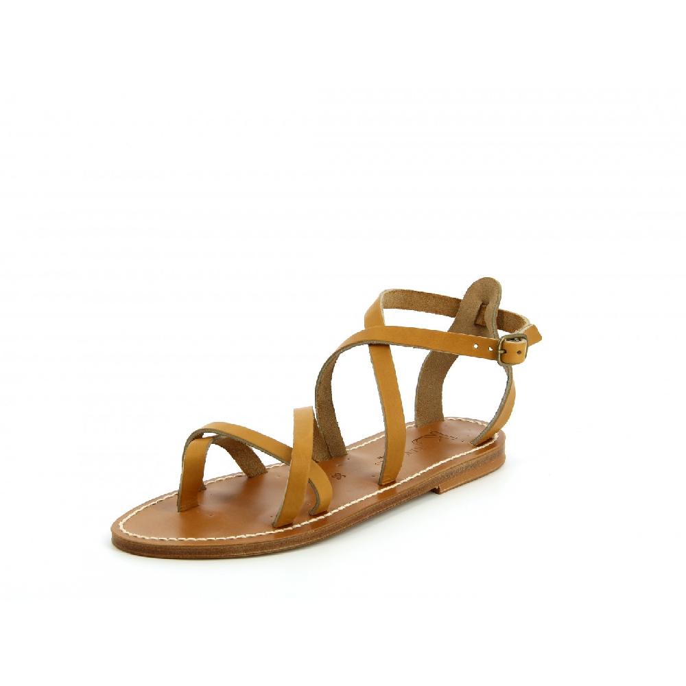 K.JACQUES IRINA Sandales plates Cuir Kampal duna