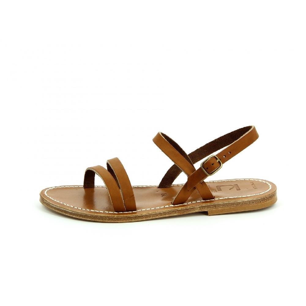 K.JACQUES ISIS Sandales Plates Cuir Pul Naturel