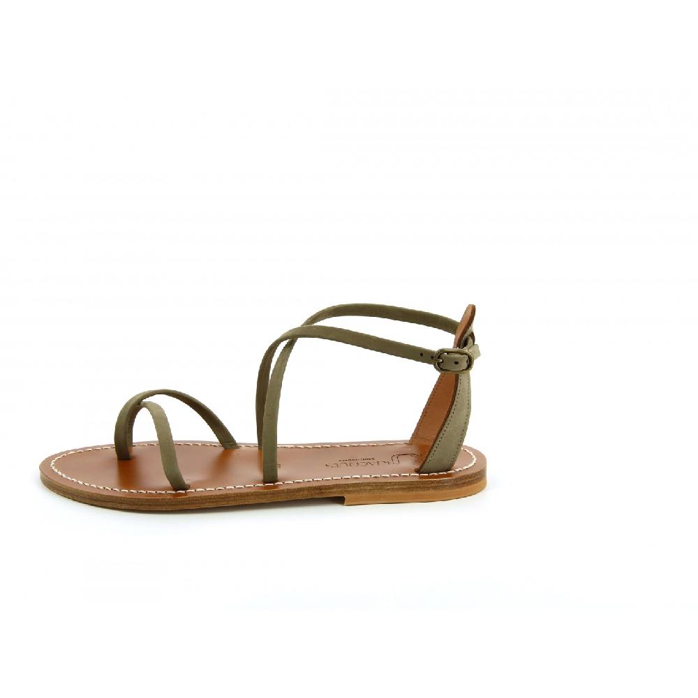 K.JACQUES KATANO Femme Cuir Nubuk Kaki