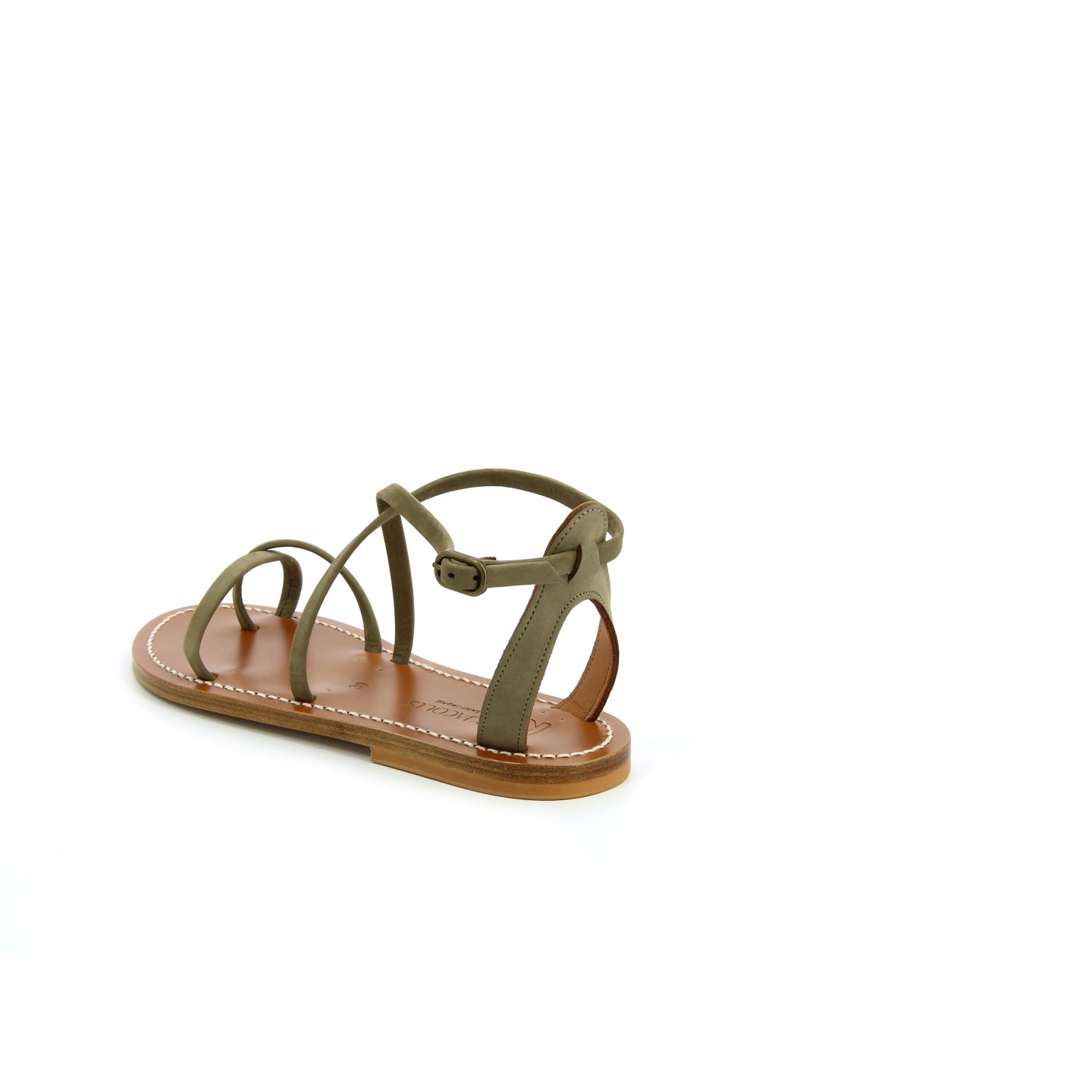 K.JACQUES KATANO Femme Cuir Nubuk Kaki