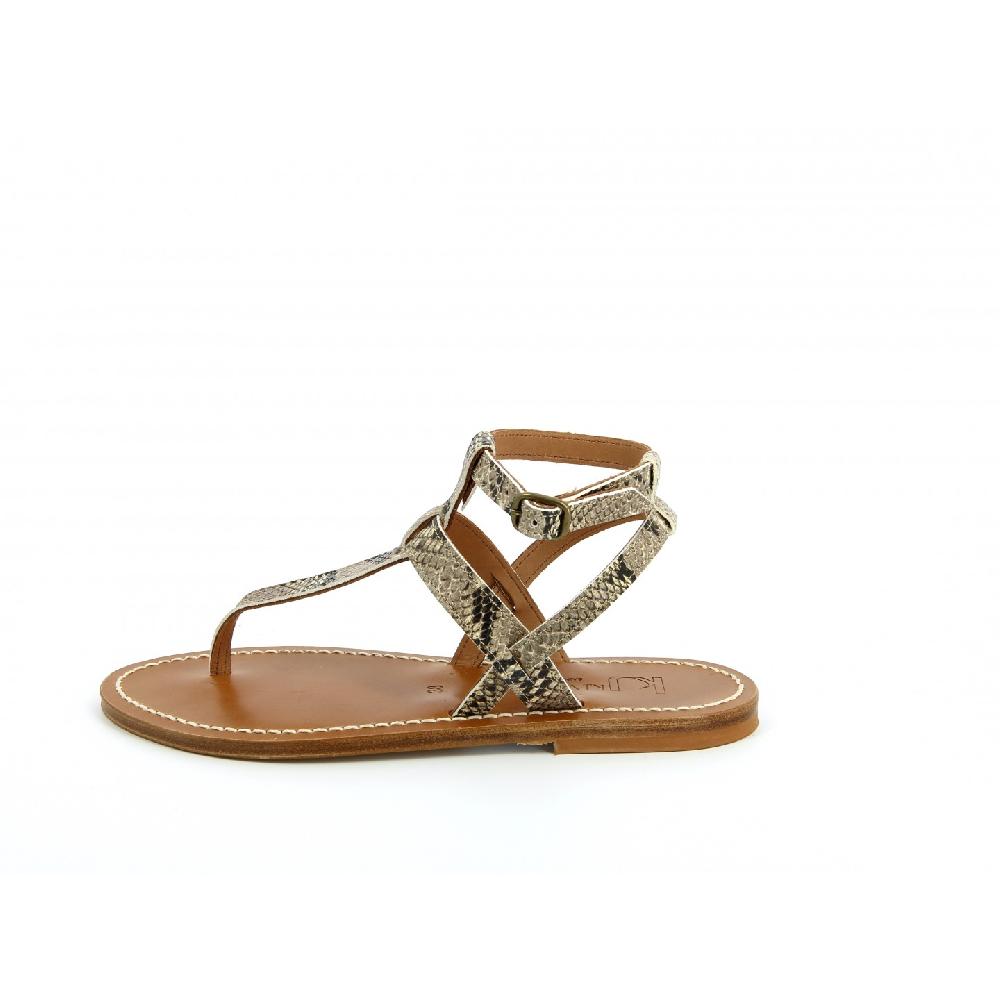 K.JACQUES KEPRI Sandales Plates Cuir Pul Naturel