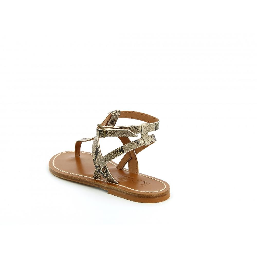 K.JACQUES KEPRI Sandales Plates Cuir Pul Naturel