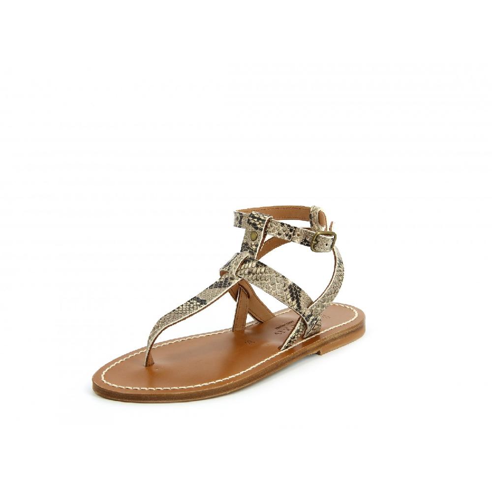 K.JACQUES KEPRI Sandales plates Cuir Pul Naturel