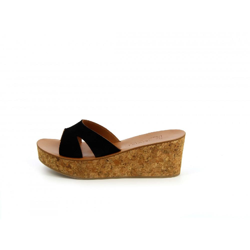 K.JACQUES KOBE Femme Cuir Velours Noir