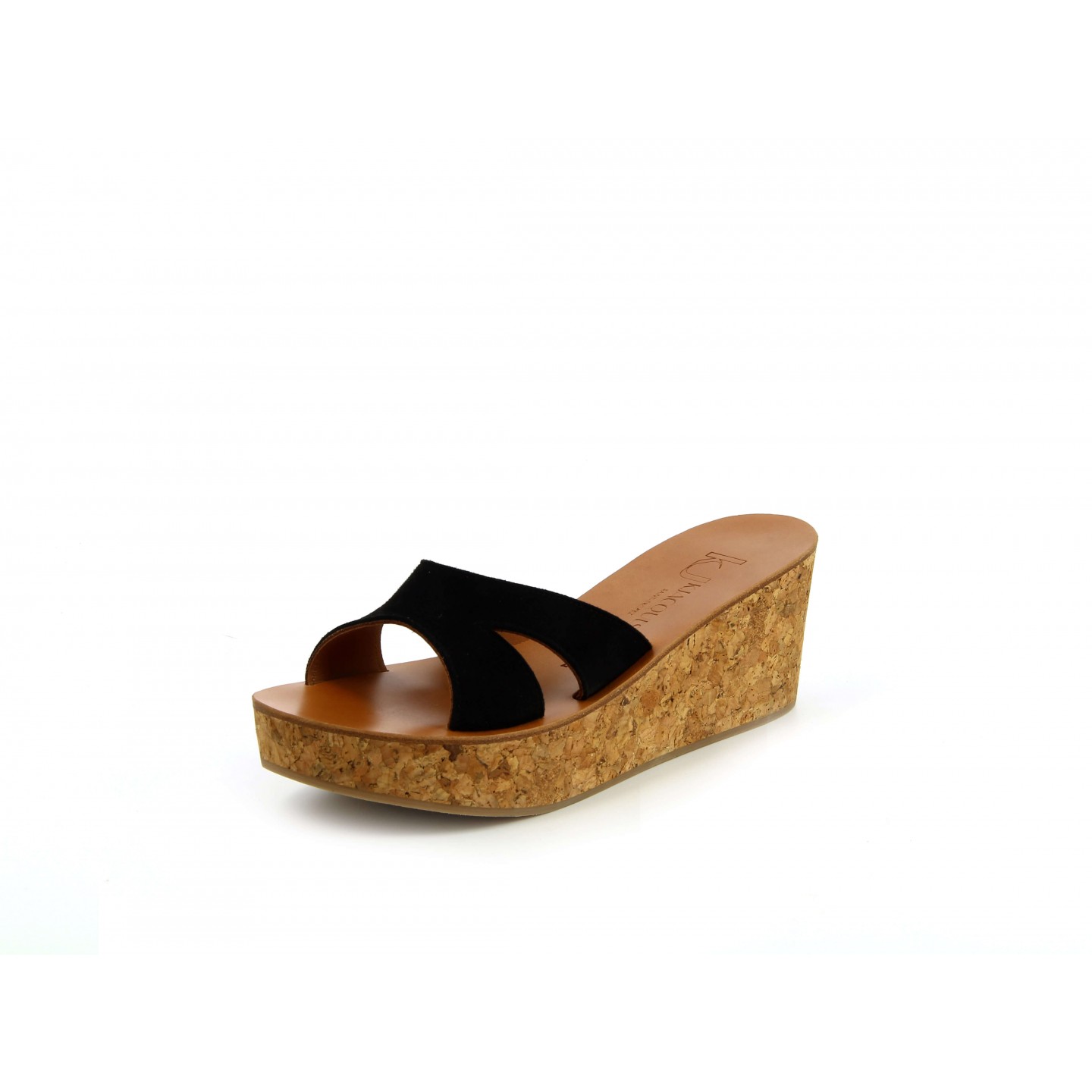 K.JACQUES KOBE Femme Cuir Velours Noir