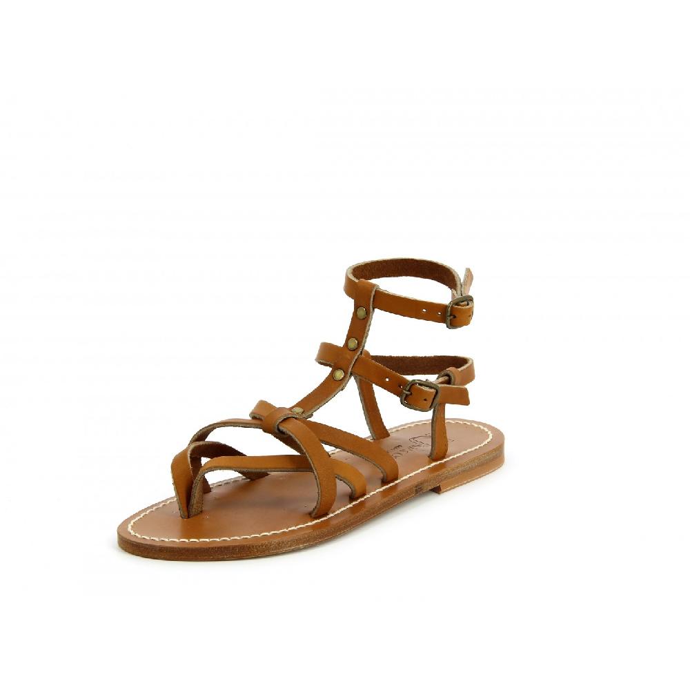 K.JACQUES LARISSA Sandales Plates Cuir Pul Naturel