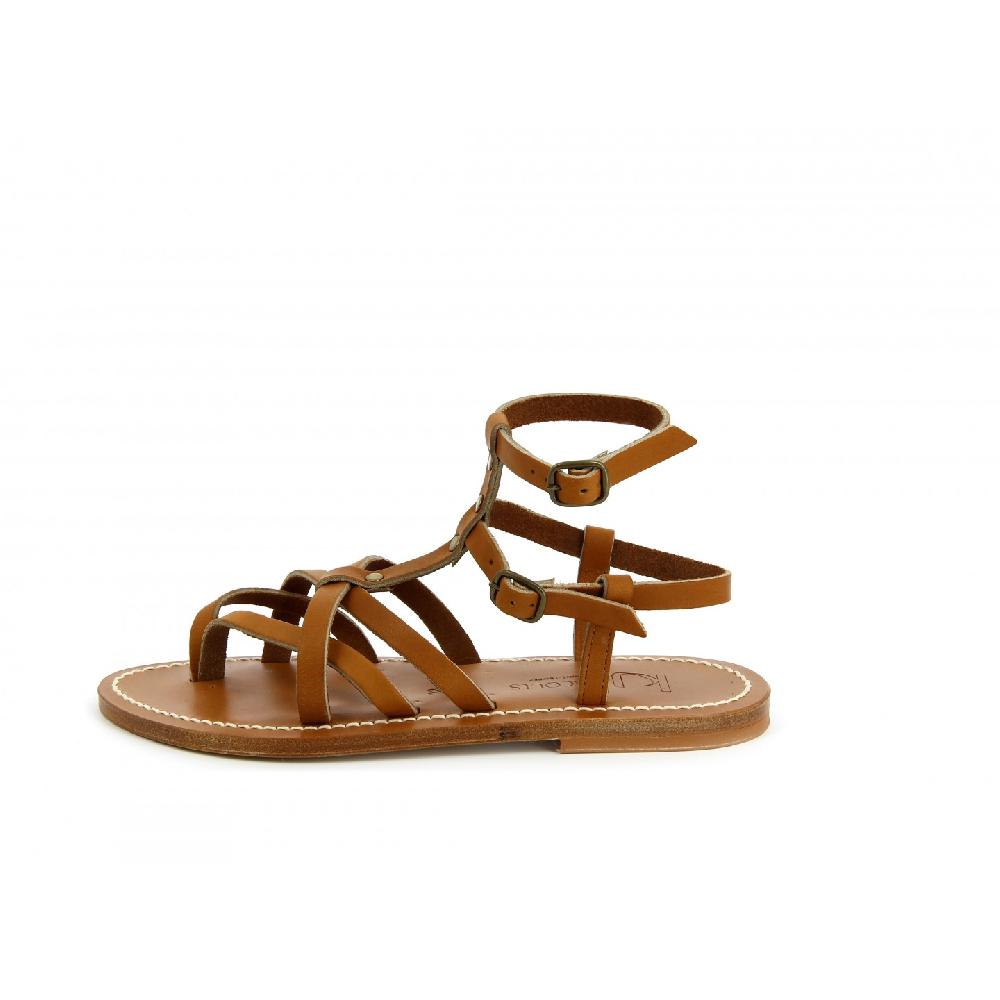 K.JACQUES LARISSA Sandales Plates Cuir Pul Naturel