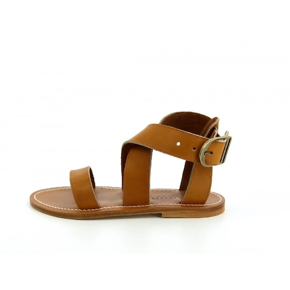 K.JACQUES LAZARE Sandales Plates Cuir Pul Naturel