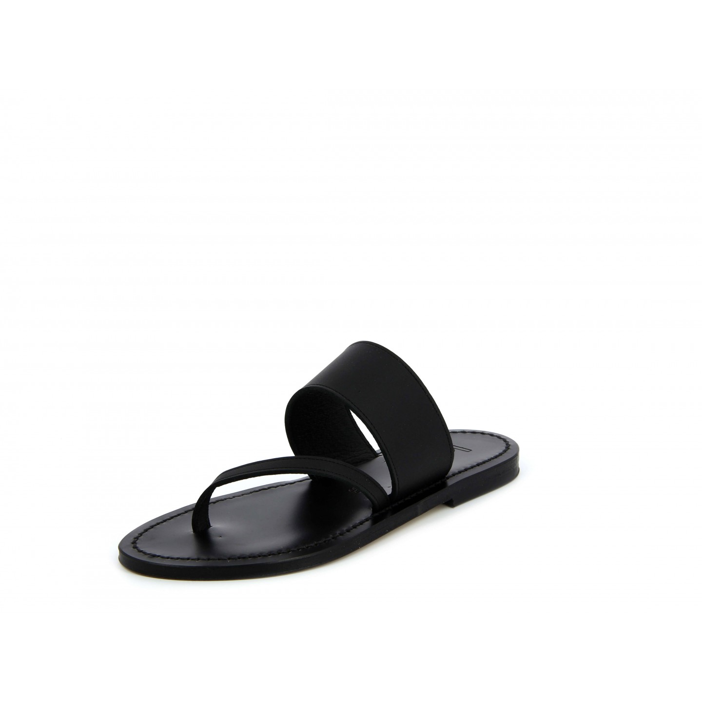 K.JACQUES LEILA EBENE Femme Cuir Pul Noir