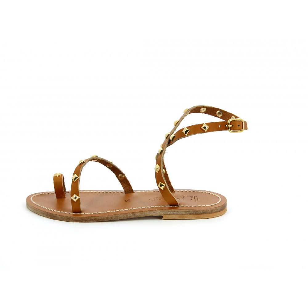 K.JACQUES LOKIPYR Sandales Plates Cuir Pul Naturel