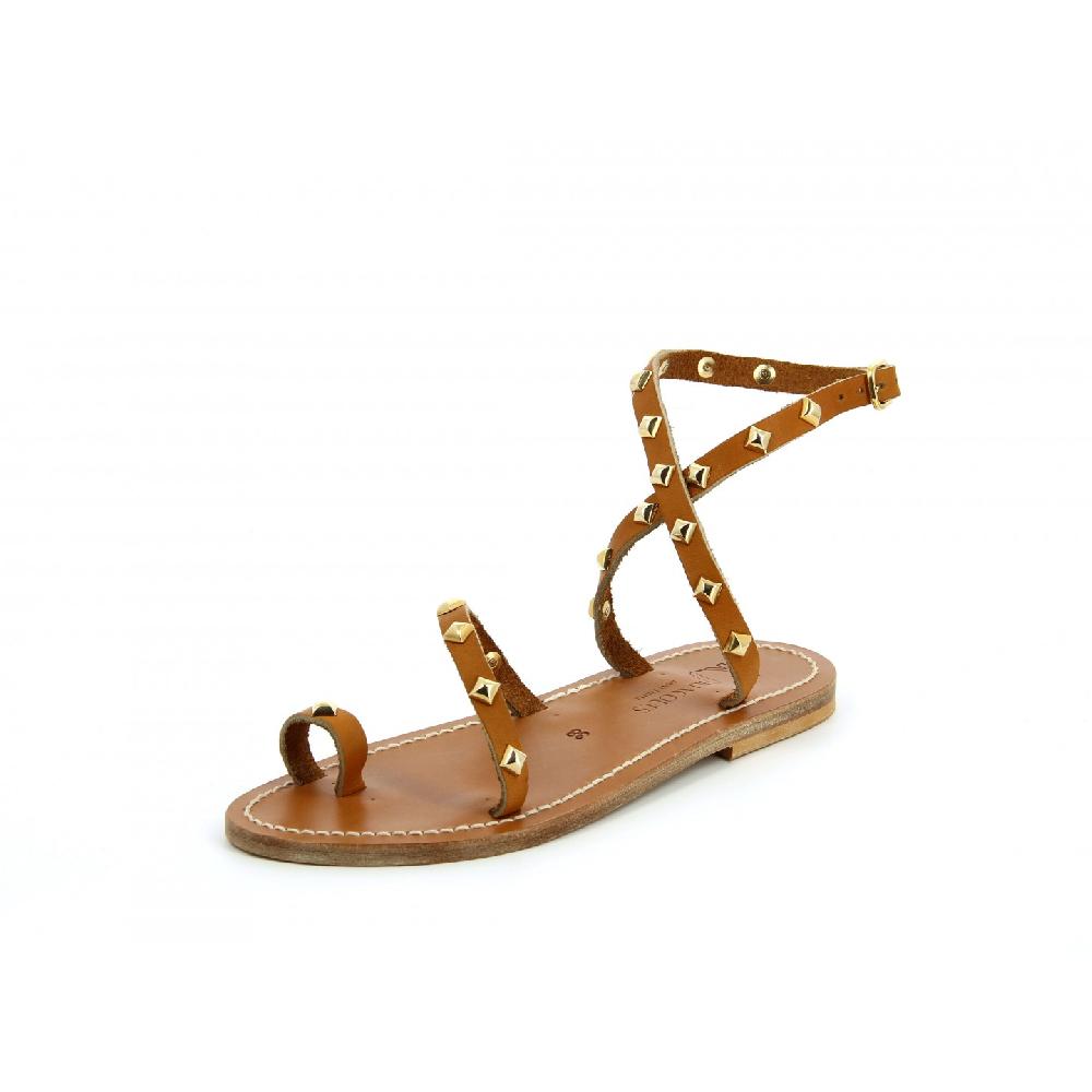 K.JACQUES LOKIPYR Sandales plates Cuir Pul Naturel