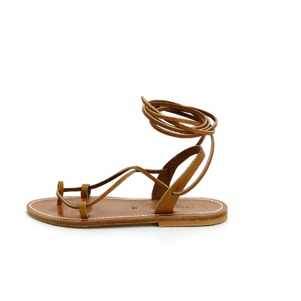 K.JACQUES LUCILE Sandales Plates Cuir Pul Naturel