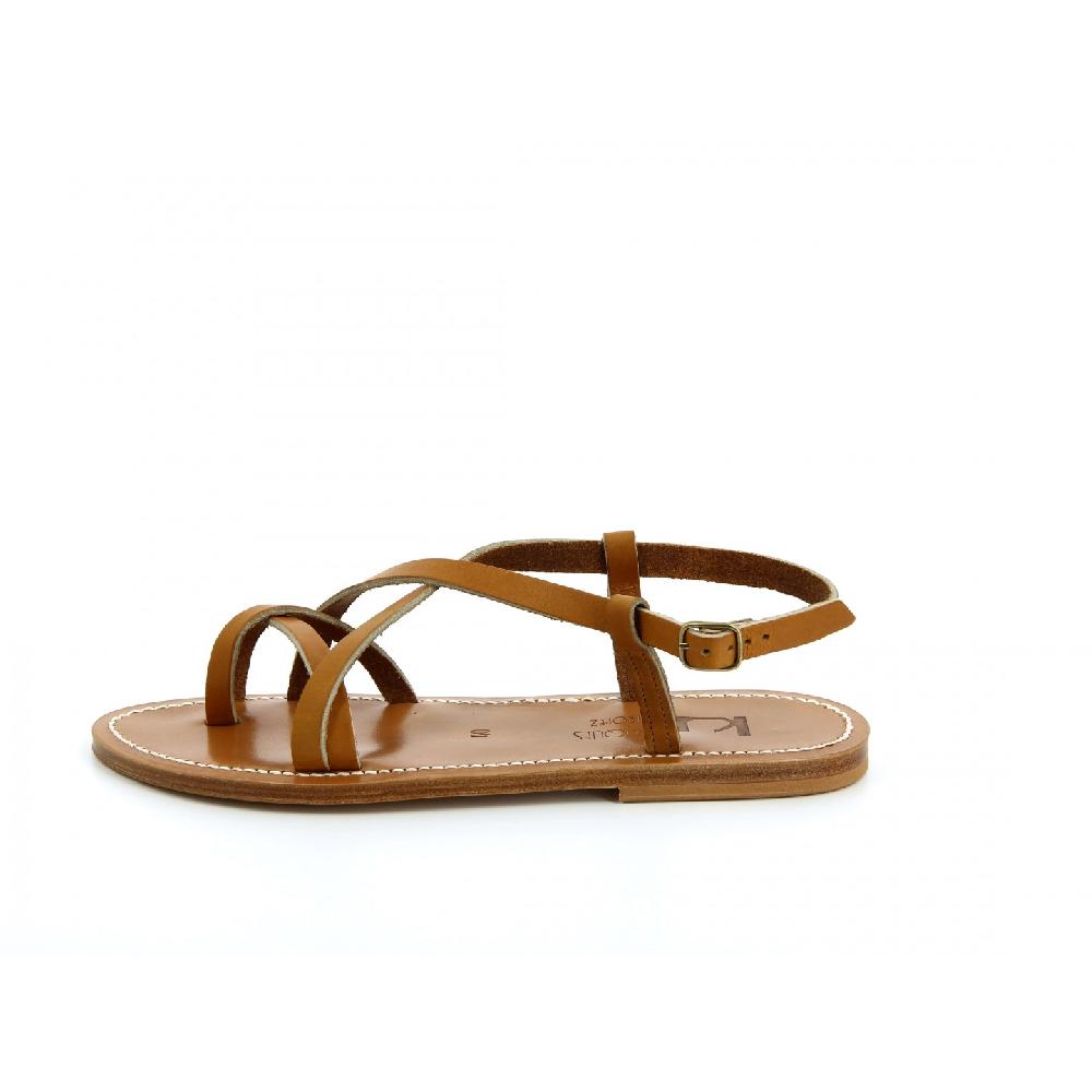 K.JACQUES MAJORCA Sandales Plates Cuir Pul Naturel