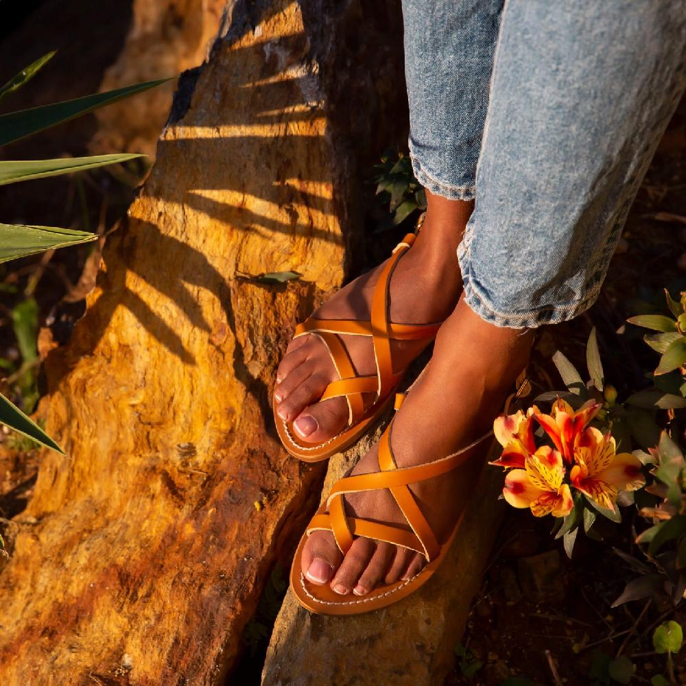 K.JACQUES MAJORCA Sandales plates Cuir Pul Naturel