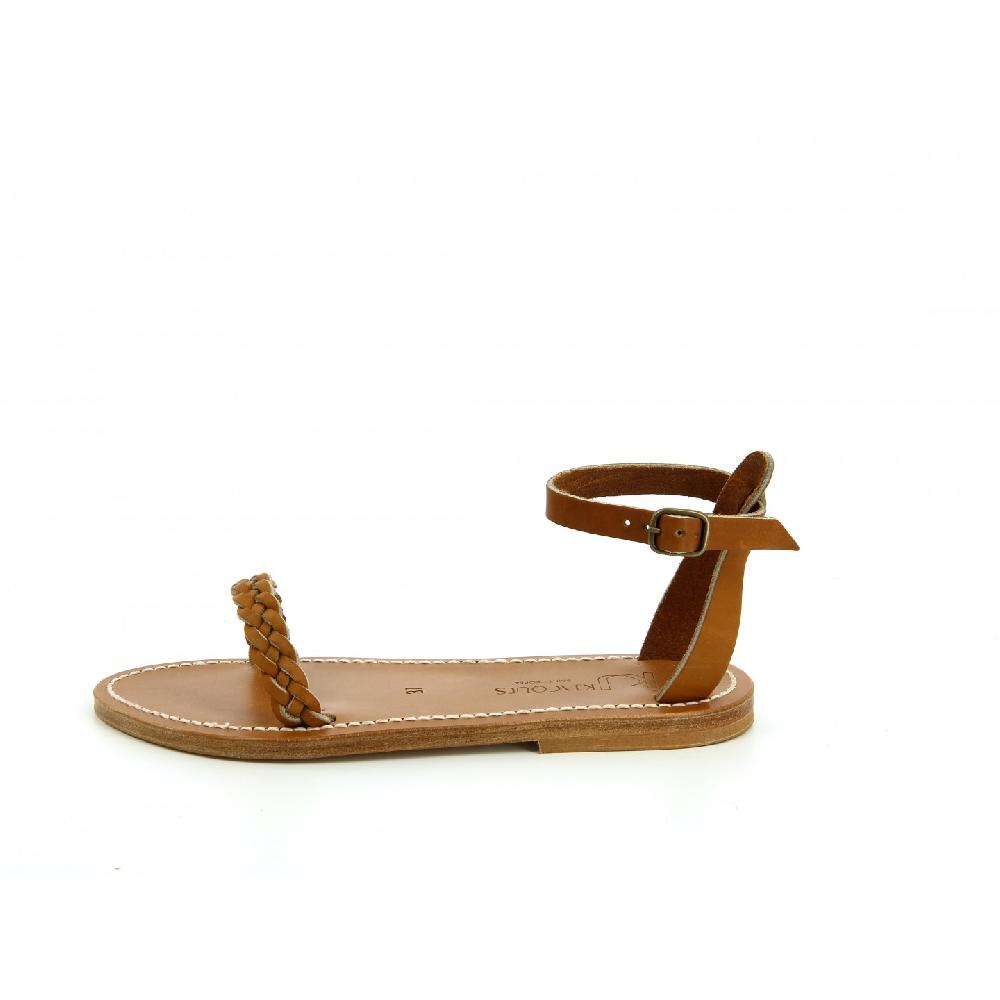 K.JACQUES MATHIS Sandales Plates Cuir Pul Naturel