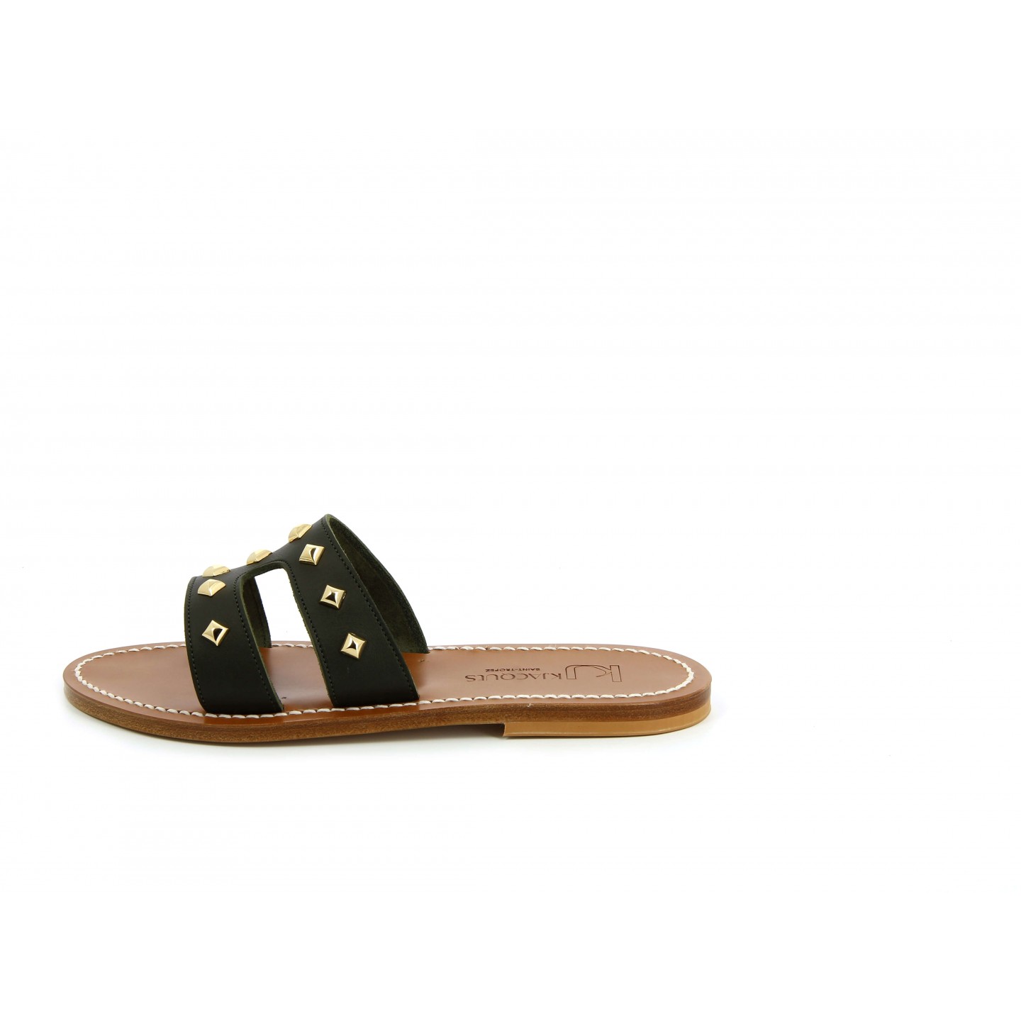 K.JACQUES MENANDREPYR Femme Cuir Pul Kaki